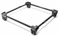 BASE METALICA DOBLE RUEDA