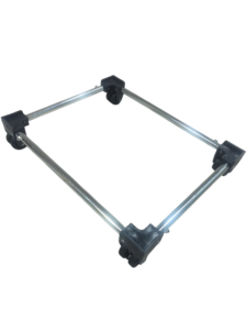 BASE METÁLICA CROMADA DOBLE RUEDA