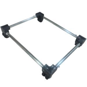 BASE METÁLICA CROMADA DOBLE RUEDA